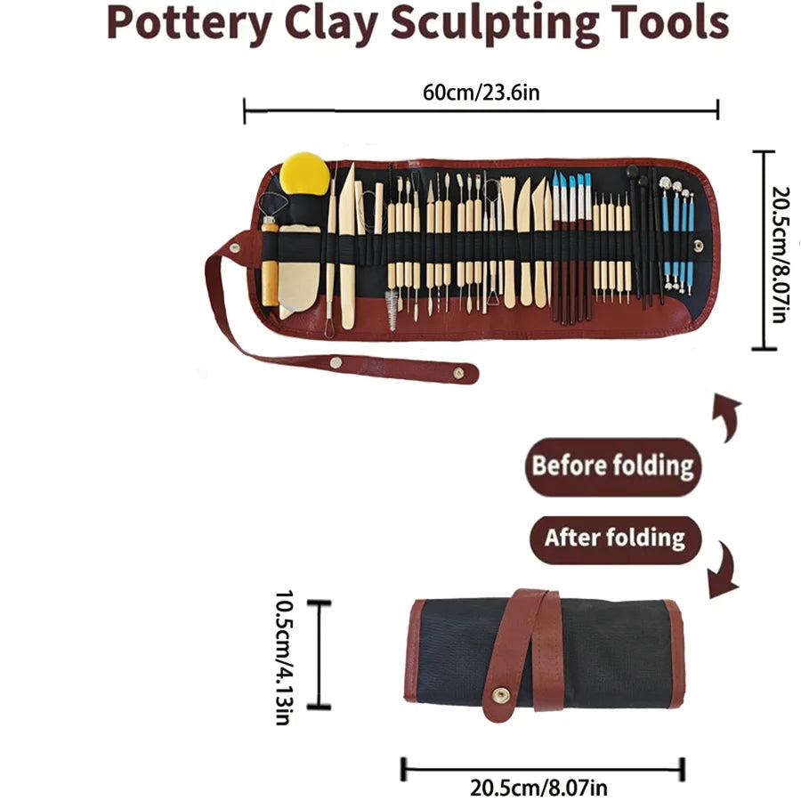 Pottery Clay Sculpting Tools Kit – 8 to 61 Pcs Ceramic & Wax Carving Set for Pottery, Clay Modeling, and Art Crafts